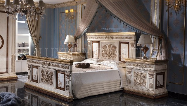 Император - белая резная спальня Император - белая резная спальня