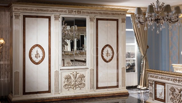 Император - белая резная спальня Император - белая резная спальня