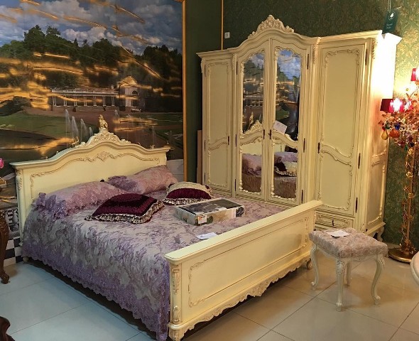 Белая румынская спальня Клеопатра Белая румынская спальня Клеопатра