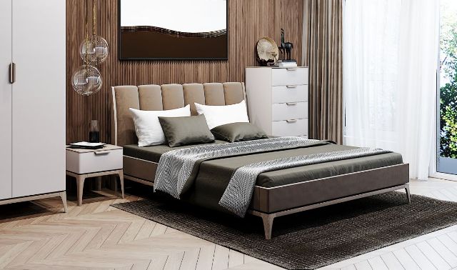 Белая современная спальня Медея