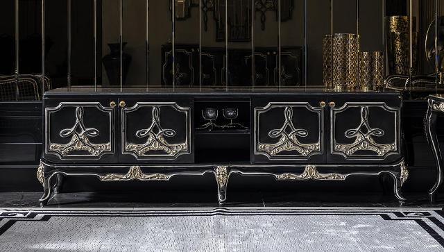 Пикассо (Pikasso) черная тумба ТВ