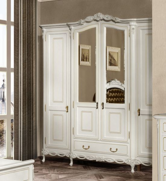 Белая румынская мебель для спальни Флора, Симекс Белая румынская мебель для спальни Флора, Симекс