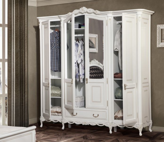 Белая румынская мебель для спальни Флора, Симекс