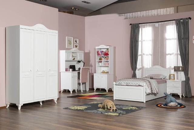 Белая спальня для девочки Сиена Мебель в детскую комнату киев