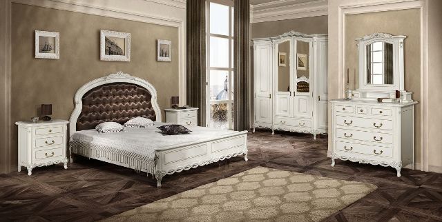Белая румынская мебель для спальни Флора, Симекс Белая румынская мебель для спальни Флора, Симекс