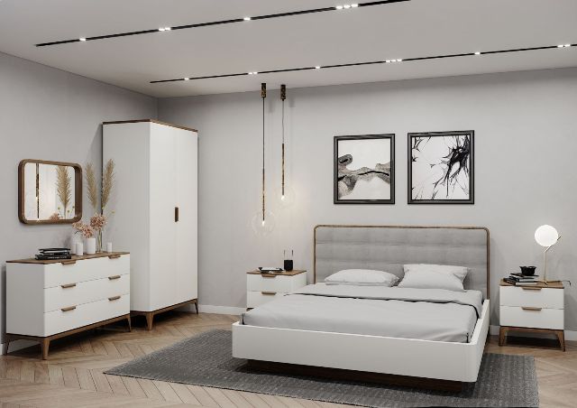 Белая современная спальня Медея