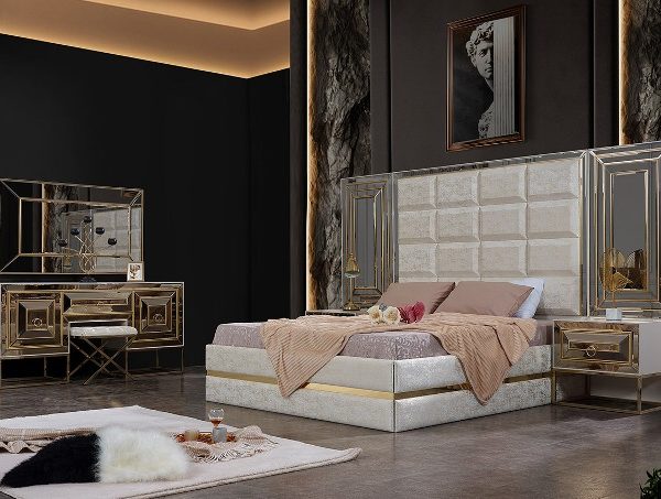 Бежевая спальня в стиле АРТ-Деко Версаче, INCI