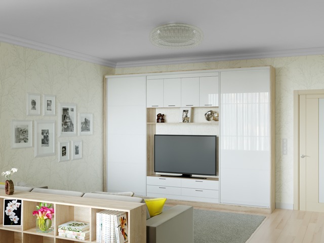 Шкаф-купе с нишей под телевизор Шкаф-купе с нишей под телевизор