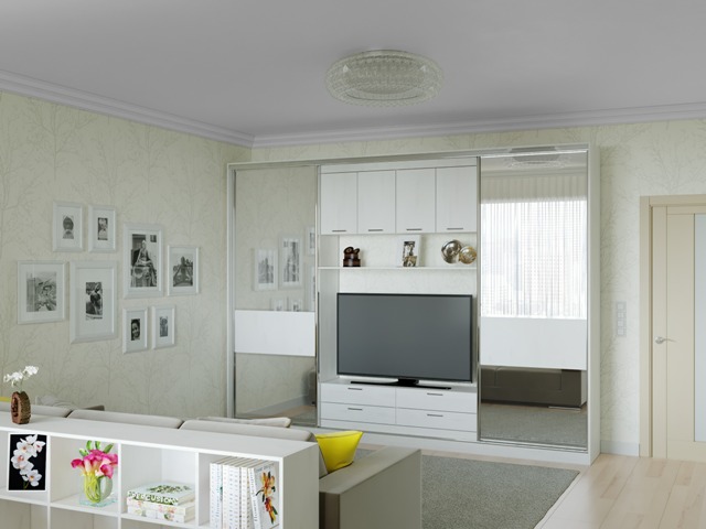 Шкаф-купе с нишей под телевизор Шкаф-купе с нишей под телевизор