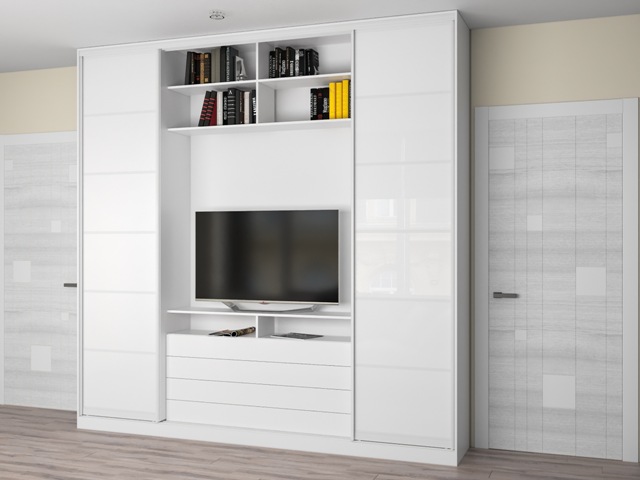 Шкаф-купе с нишей под телевизор Шкаф-купе с нишей под телевизор