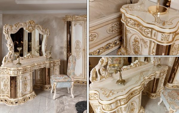 Бентли (BENTLEY) белая спальня барокко