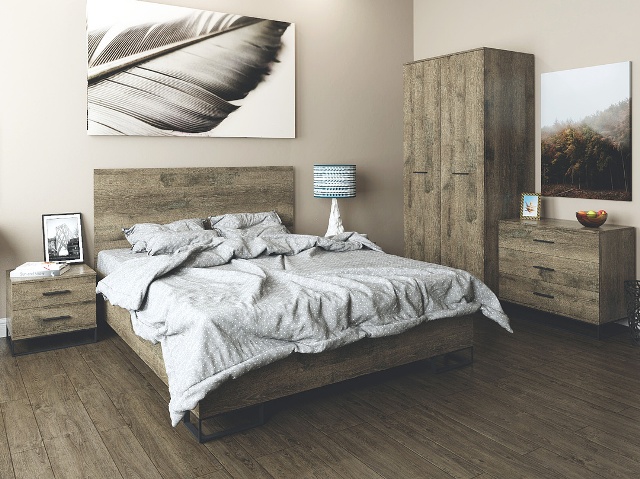Дуб Фрегат -спальня в стиле модерн