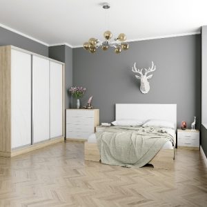 Светлая мебель для спальни Лоретто
