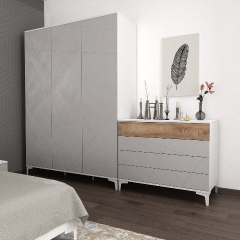 Серая современная спальня Пикассо Серая современная спальня Пикассо