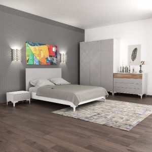 Серая современная спальня Пикассо