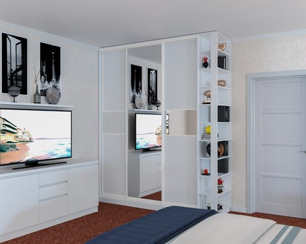 Шкаф-купе с боковой полкой