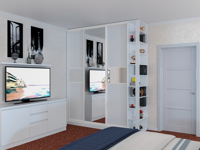 Шкаф-купе с боковой полкой Шкаф-купе с боковой полкой