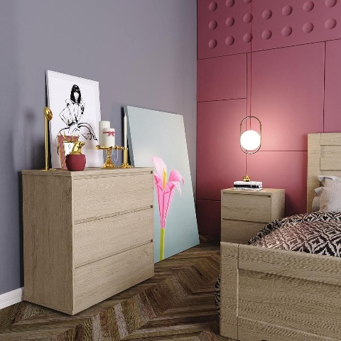 Спальня Лайт дуб сонома, модерн Спальня Лайт дуб сонома, модерн