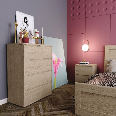 Спальня Лайт дуб сонома, модерн Спальня Лайт дуб сонома, модерн