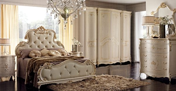 Микеланджело-белая итальянская спальня