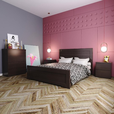 Темная мебель для спальни Лайт