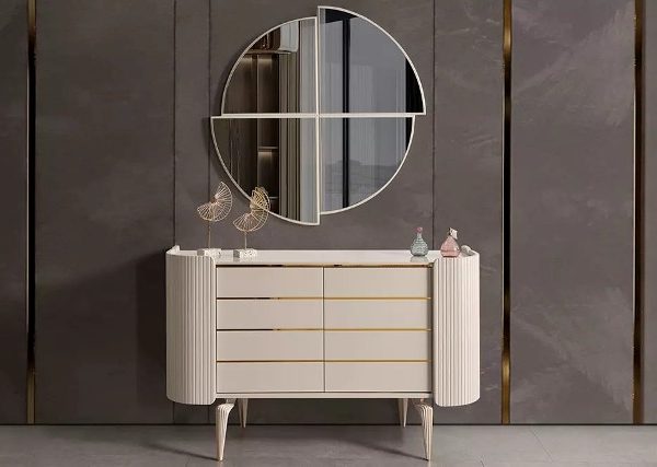 современный комод для вещей в интерьере спальни