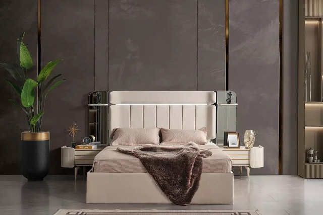 Бежевый комплект спальни Кайра крем Бежевый комплект спальни Кайра крем