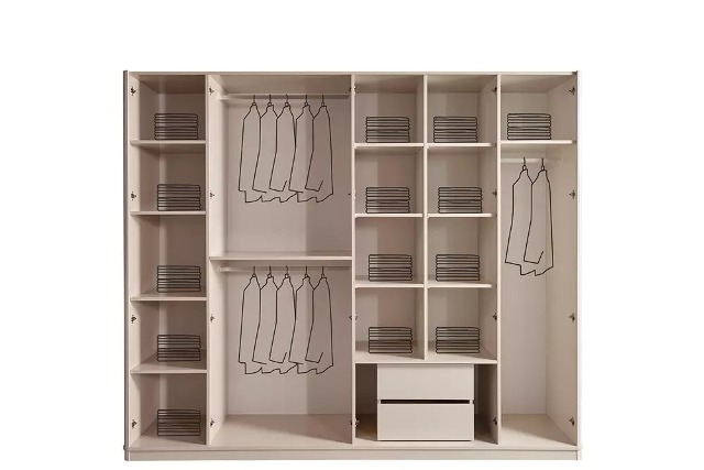 Бежевый комплект спальни Кайра крем