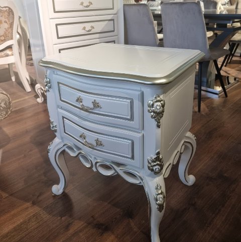 Белая прикроватная тумбочка Шарм Белая прикроватная тумбочка Шарм