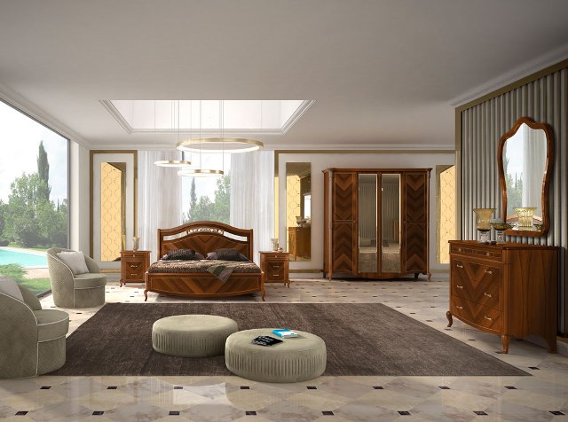 Классическая ореховая спальня Престиж, CASA Италия