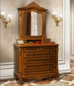 Классический комод в спальню с зеркалом