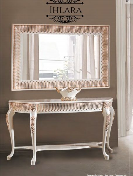 Кремова консоль із дзеркалом Іхлар