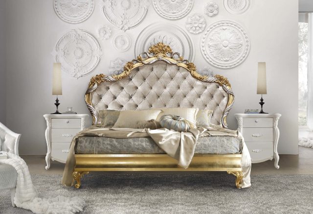 Золотая итальянская кровать Пучинни