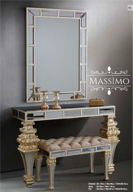 Серебряная консоль с золотом Массимо Серебряная консоль с золотом Массимо