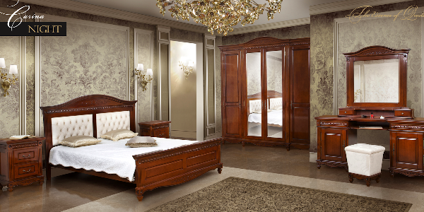 Коричневая деревянная спальня Карина Сarina, Simex