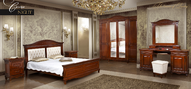 Коричневая деревянная спальня Карина Сarina, Simex Коричневая деревянная спальня Карина Сarina, Simex