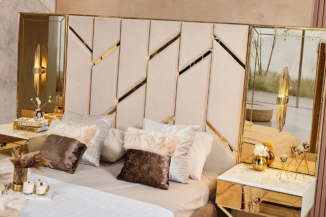 Золотая спальня Ринг в стиле модерн