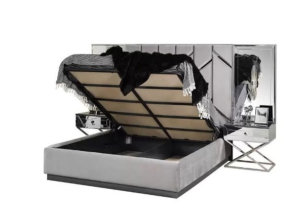 Ринг серебряная двухспальная кровать