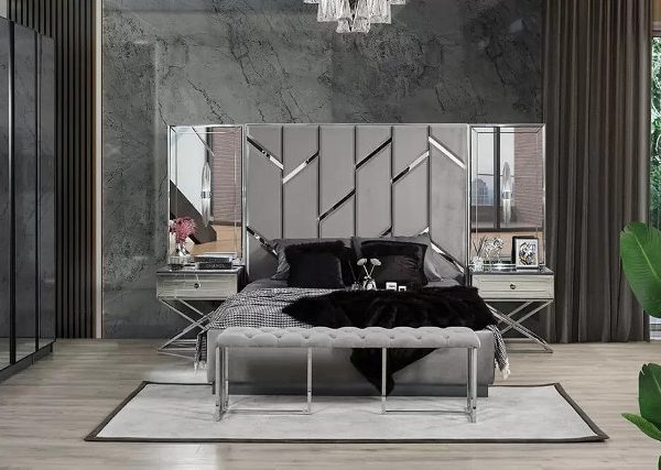 Ринг серебряная двухспальная кровать