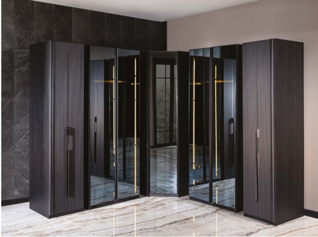 Лион серый угловой шкаф в стиле модерн Лион серый угловой шкаф в стиле модерн