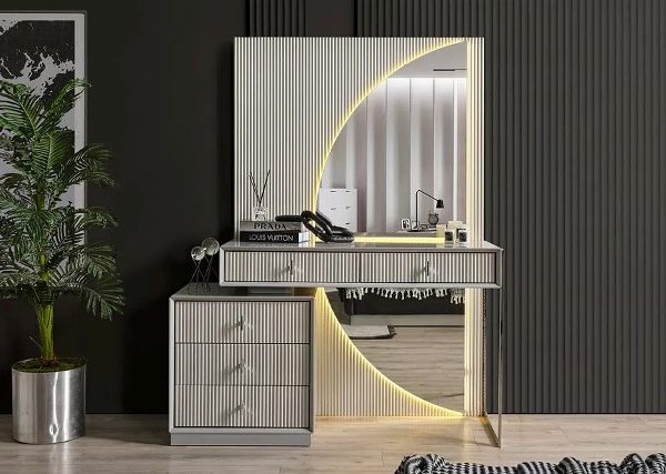 Серый туалетный столик Триа