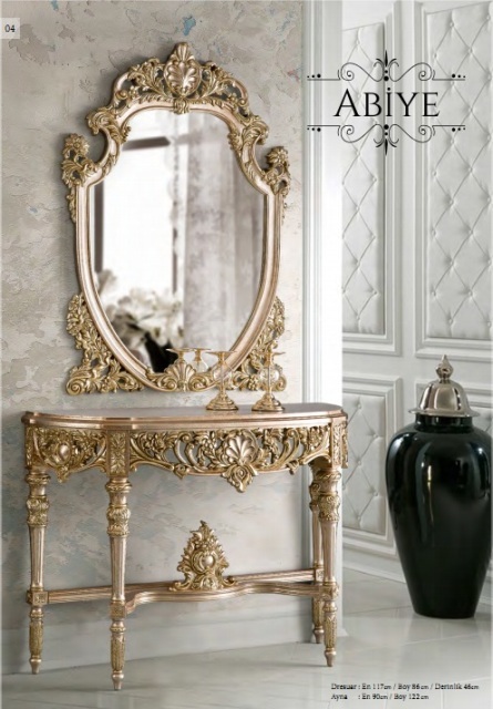 Классическая консоль с зеркалом Абия, барокко Классическая консоль с зеркалом Абия, барокко