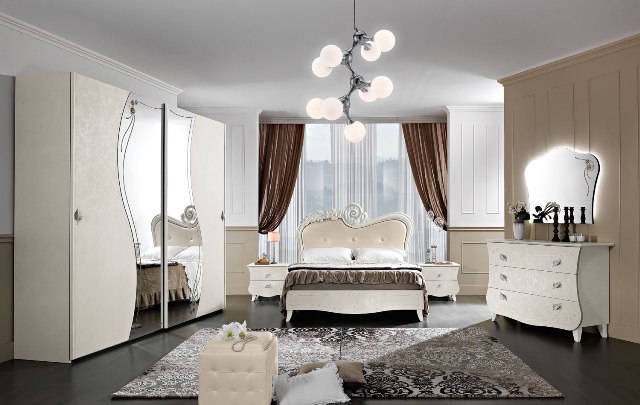 Белая итальянская спальня Аврора Белая итальянская спальня Аврора
