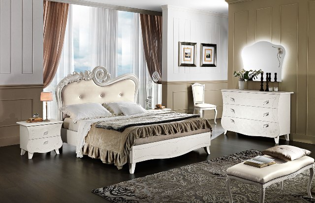 Белая итальянская спальня Аврора Белая итальянская спальня Аврора