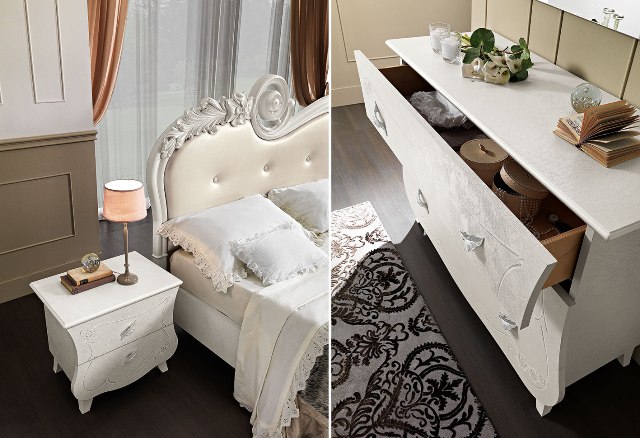 Белая итальянская спальня Аврора Белая итальянская спальня Аврора