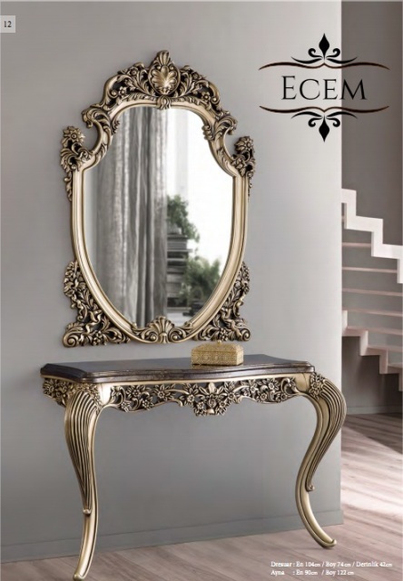 Декоративная консоль с зеркалом Есем