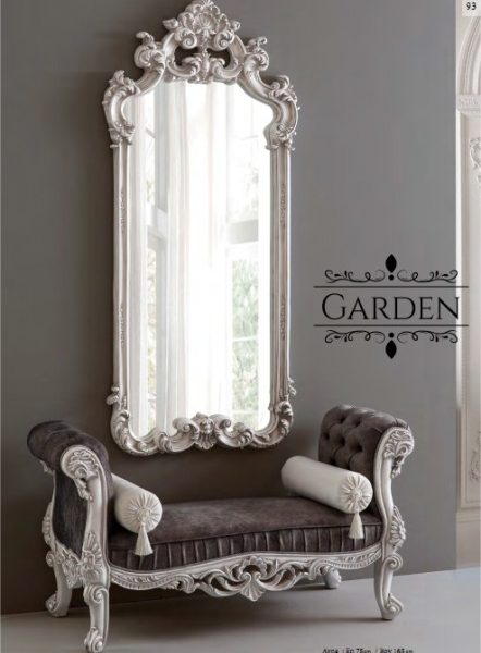 Большое зеркало с пуфом Гаден