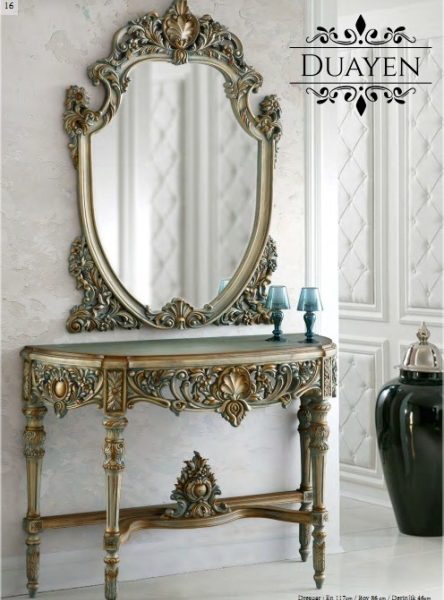 Диана консольный столик с зеркалом