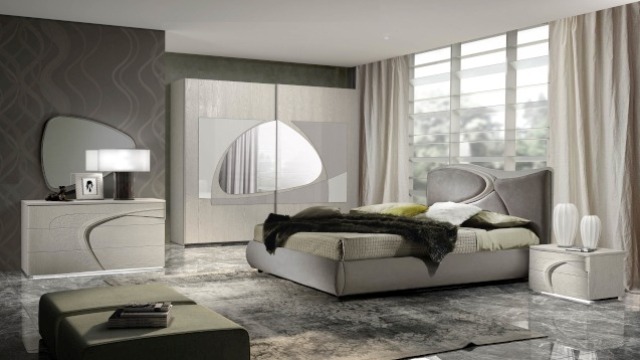 Мелодия серая (Melody Grigia) итальянская спальня купить итальянский шкаф