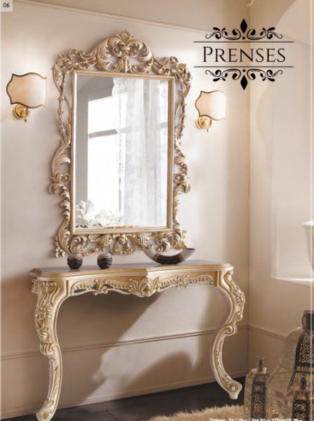 Классическая консоль с зеркалом Принцесса
